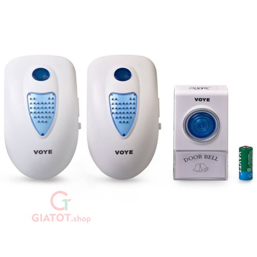 Chuông cửa đôi không dây VoYe V003A2, hàng đẹp Smarttnt.vn