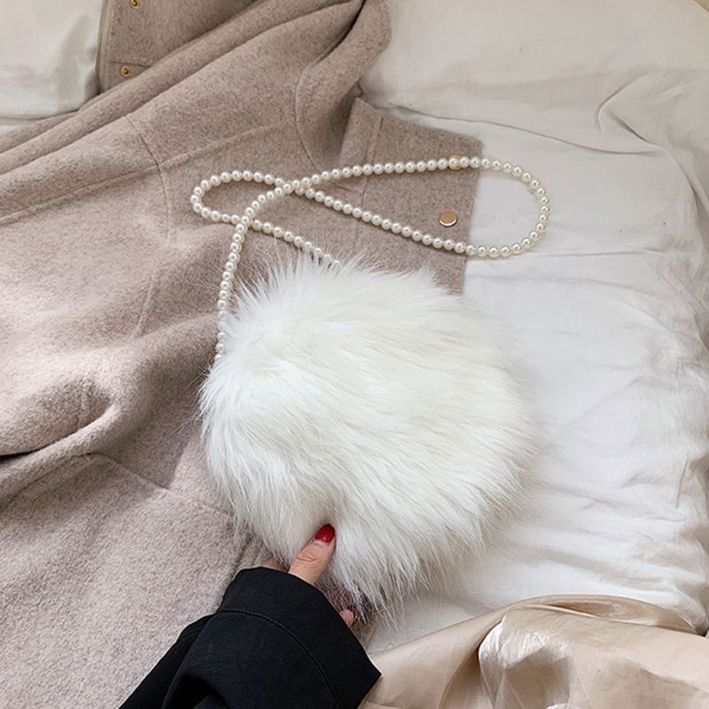 Túi đeo chéo phối lông thú nhân tạo sang trọng thời trang cho nữ | BigBuy360 - bigbuy360.vn