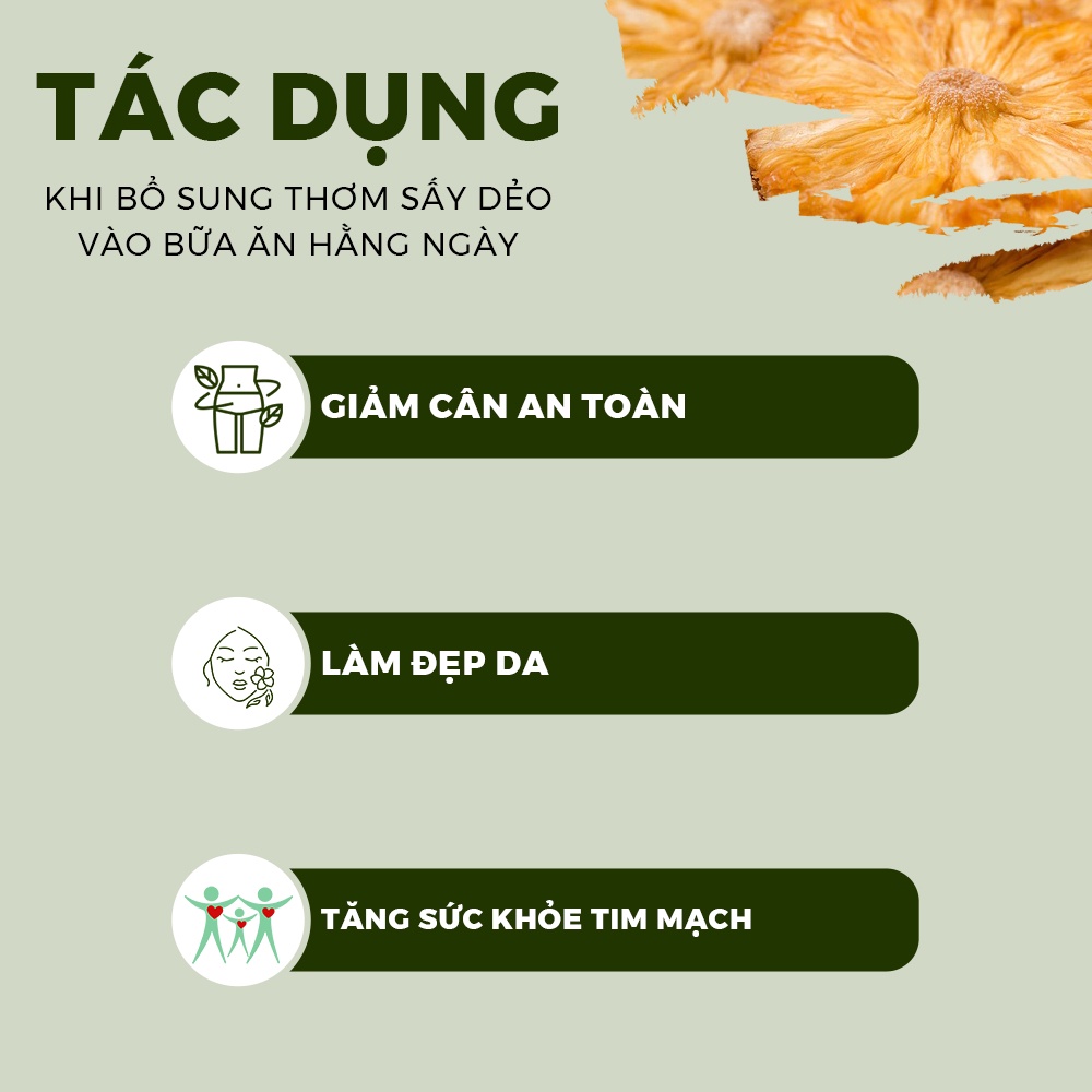 Dứa (Thơm) sấy dẻo gói 75g trái cây sấy dẻo Nông Lâm Food,đồ ăn vặt healthy,hỗ trợ giảm cân,ăn kiêng hiệu quả.