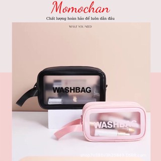 Túi đựng mĩ phẩm trong suốt dễ lau chùi washbag cao cấp