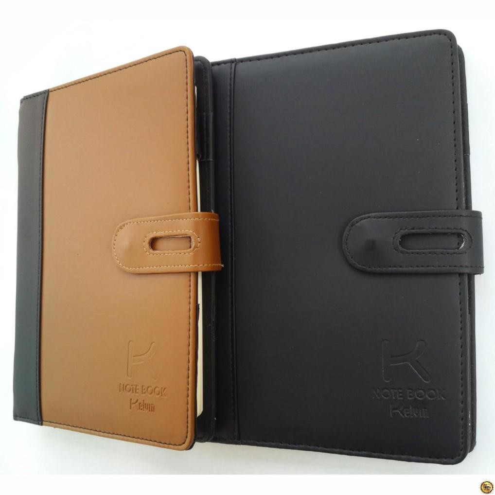 Sổ Kelvin kẹp còng cao cấp A5 - 240 trang; MS: 352 [Sổ da cao cấp]