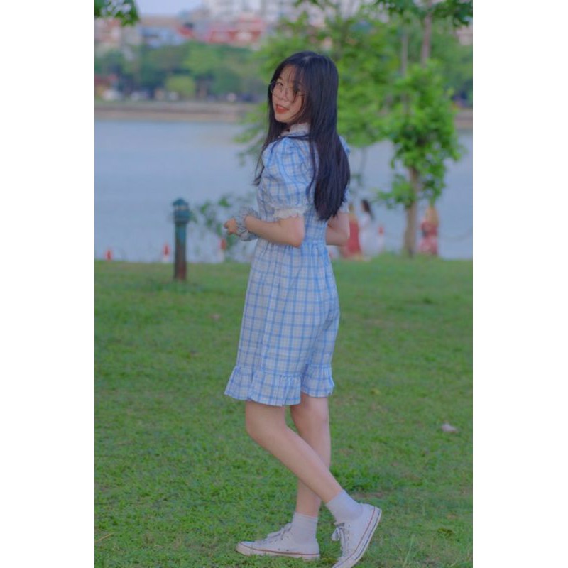 [HOT TREND] ĐẦM BABY KẺ SỌC XANH DƯƠNG [Sẵn ] | BigBuy360 - bigbuy360.vn