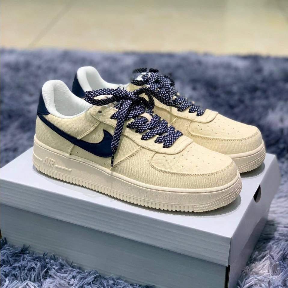 Giày AF1 màu vàng , Giày thể thao air force 1 bản vải màu vàng kem cực chất hè 2022 đủ sz nam nữ