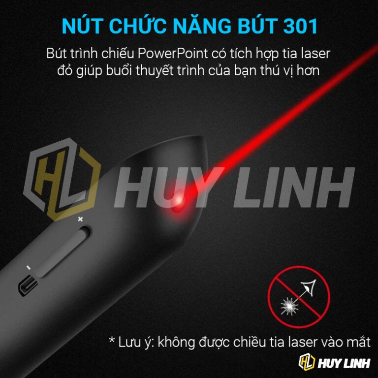 Bút trình chiếu laser không dây 301 giá rẻ tphcm - Bút thuyết trình, giảng dạy tia laser đỏ