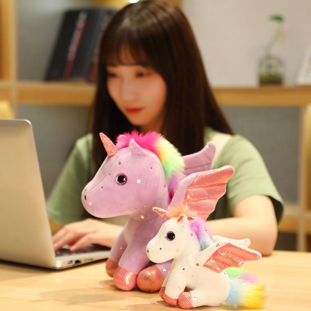 LILYES Thú Nhồi Bông Hình Kỳ Lân Hoạt Hình Đáng Yêu