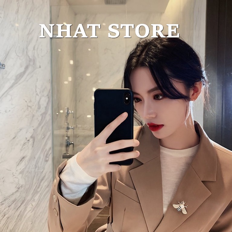 Ghim Cài áo hình con ong đính đá cao cấp phù hợp với áo vets, sơ mi, váy cho cả nam và nữ - Cài áo CA121