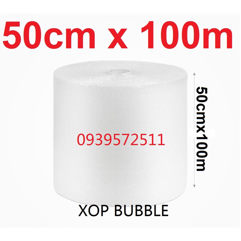 Xốp bong bóng khí 40/50cm x 100m, xốp nổ gói hàng hoá. [Hoả Tốc - Nhanh]