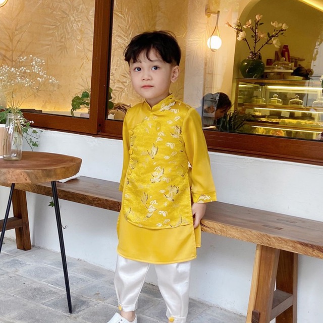 Áo dài cách tân cho bé trai, CÓ NHIỀU MẪU,  Hàng thiết kế cực xinh