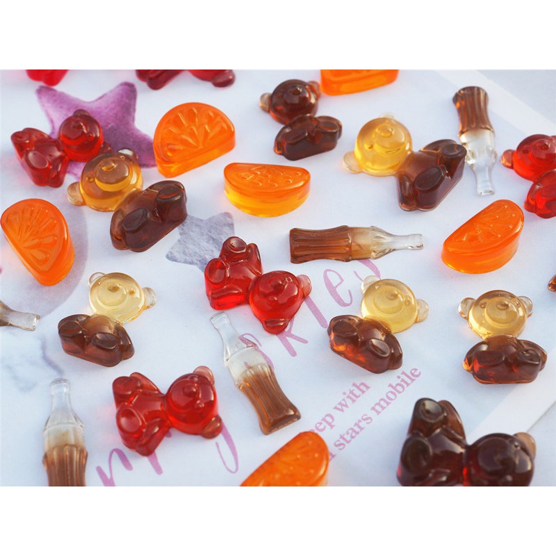 Khuôn Silicon Hình Gấu, Cam, Chai Nước - Tạo Mô Hình Kẹo Dẻo