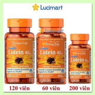 Viên uống bổ mắt Lutein with Zeaxanthin hũ 60 viên 120 viên nang mềm Hàng