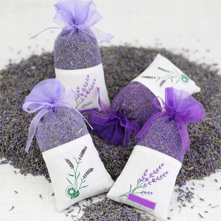 Túi Thơm Hoa Oải Hương Lavende Hadmade Treo Tủ, Xe Hơi, Bỏ TRong Phòng, Balo, Túi Xách Giúp Khử Mùi