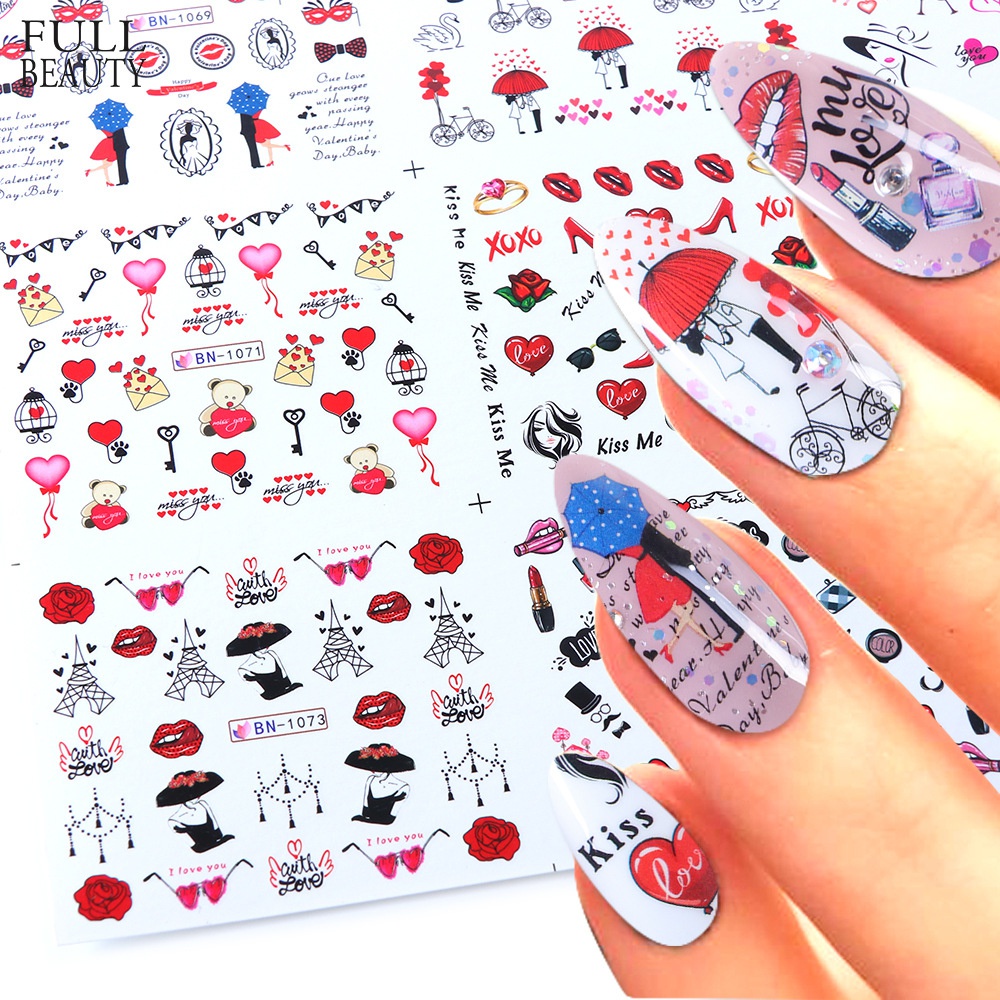 Set 12 Sticker Dán Móng Nghệ Thuật