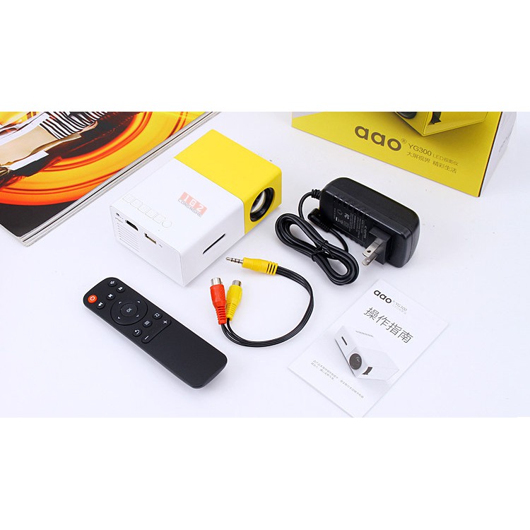 (QUÀ TẶNG 279K) Máy chiếu Mini cho điện thoại YG-300 + Cáp HDMI 2K 4K Kết Nối Tivi Với Điện Thoai Qua Chân Type C