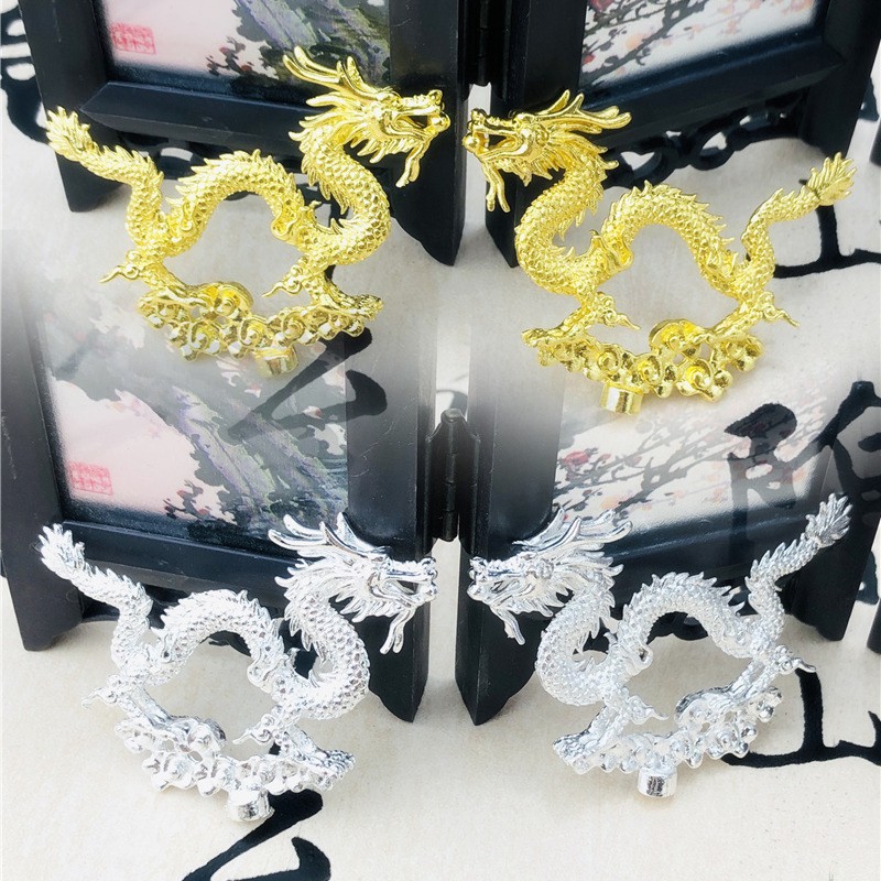 1 phiến rồng đúc 2 mặt 40*55mm nguyên liệu làm trâm làm trang sức cổ trang