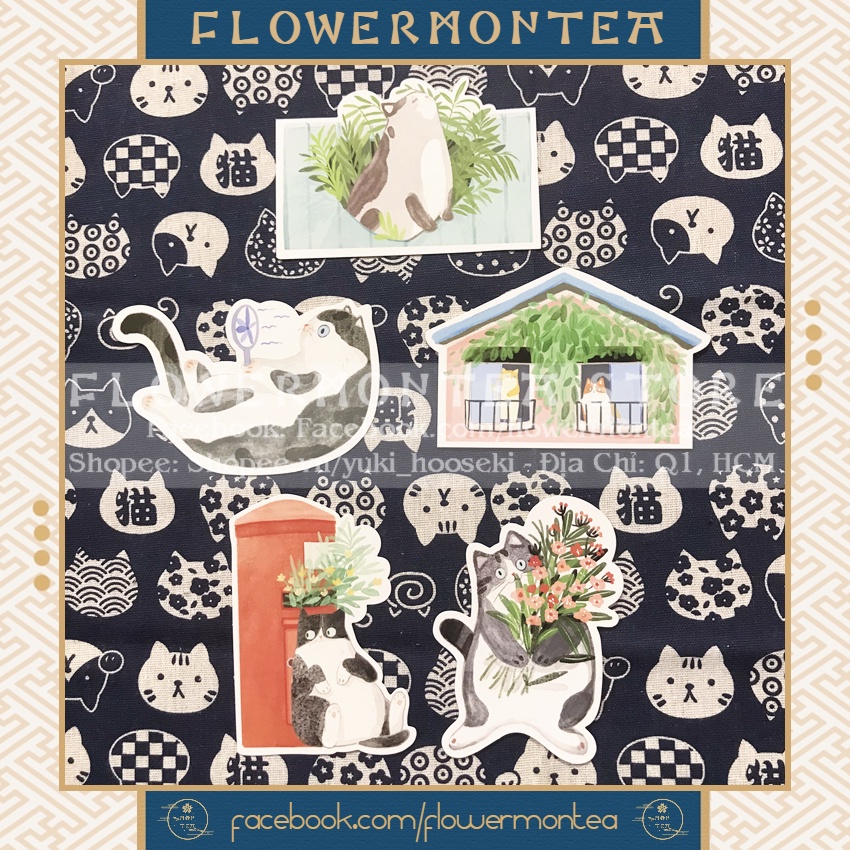 Set 3 Tấm Bưu Thiếp | Postcard - Khu Vườn Của Mèo Con