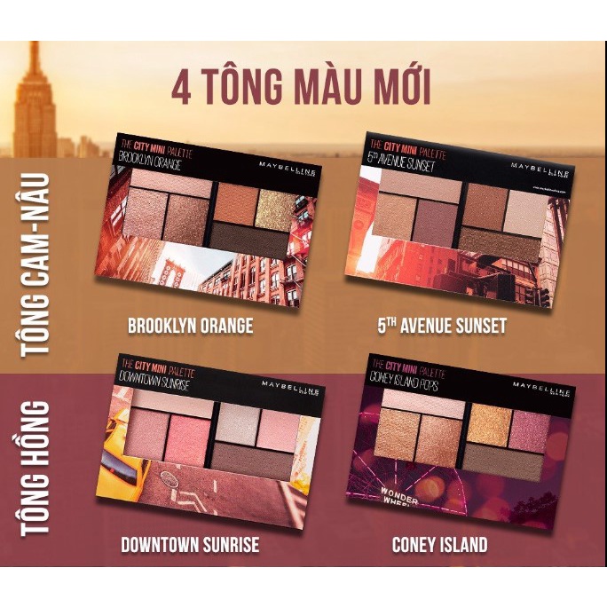 Bảng Phấn Mắt 6 Ô Maybelline The City Mini Palette 6.1g