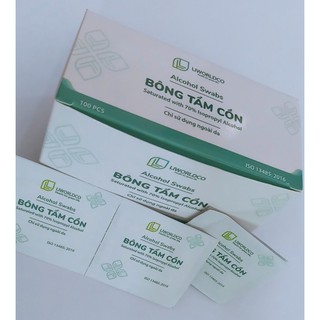 Bông tẩm cồn 100 miếng