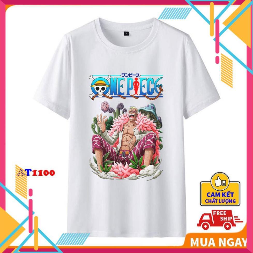 BST Áo phông trơn nam One Piece in hình Doflamingo, vải dày min mát, phong cách năng đông trẻ trung AT1100A
