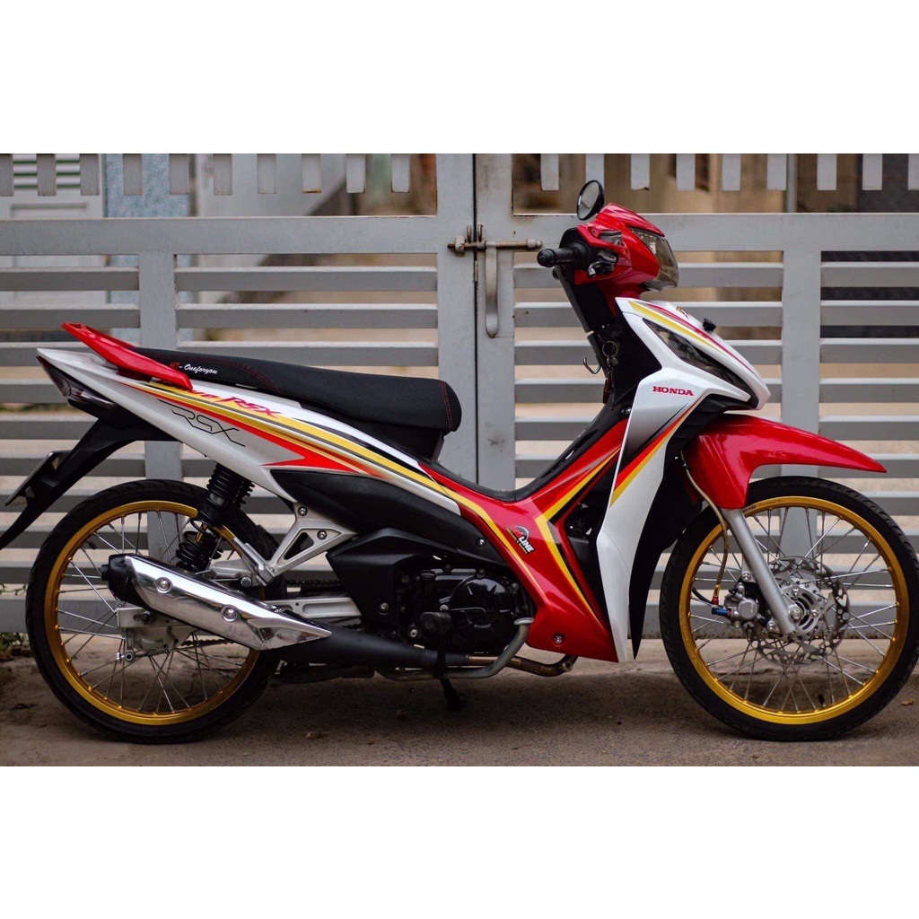 Tem trùm wave rsx trắng đỏ - Độ dán team trùm decal xe máy wave rsx trắng đỏ - Team trùm decal xe máy wave rẻ đẹp và chấ