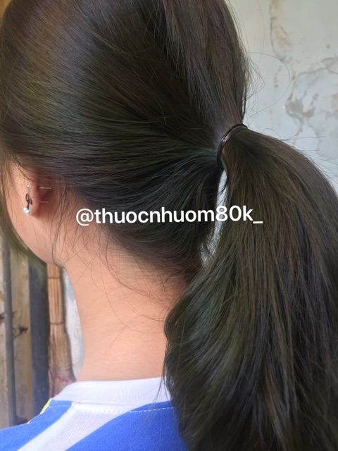 Thuốc nhuộm tóc màu XANH RÊU ĐEN ( tặng kèm trợ nhuộm , găng tay) | BigBuy360 - bigbuy360.vn
