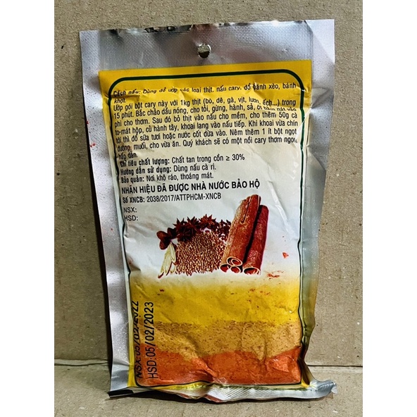 Cà ri lá Nam Ấn gói