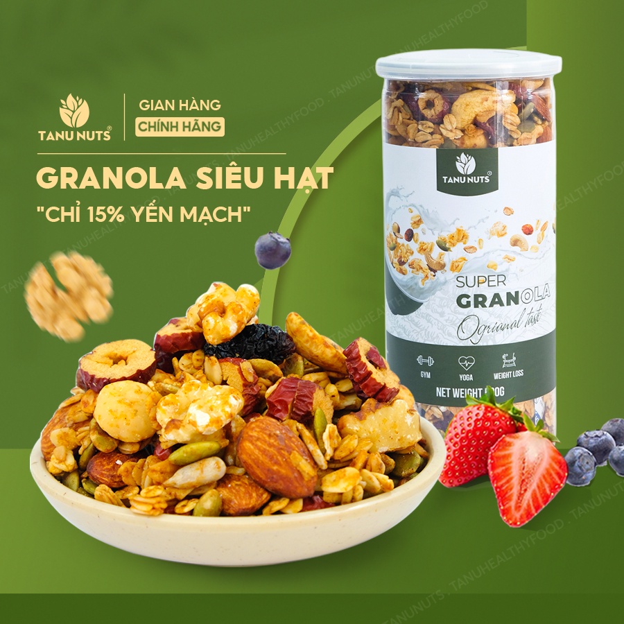 Granola siêu hạt 15% yến mạch tanu nuts - ảnh sản phẩm 1