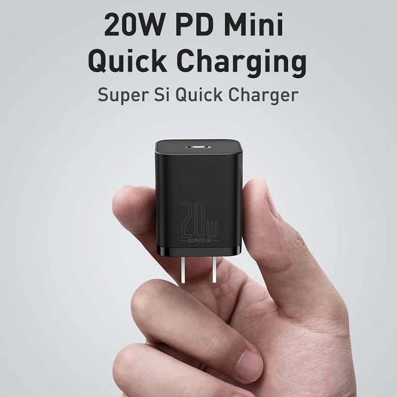 Sạc Cáp Baseus Super Si Quick Charger 20W cho iPhone và điện thoại Android