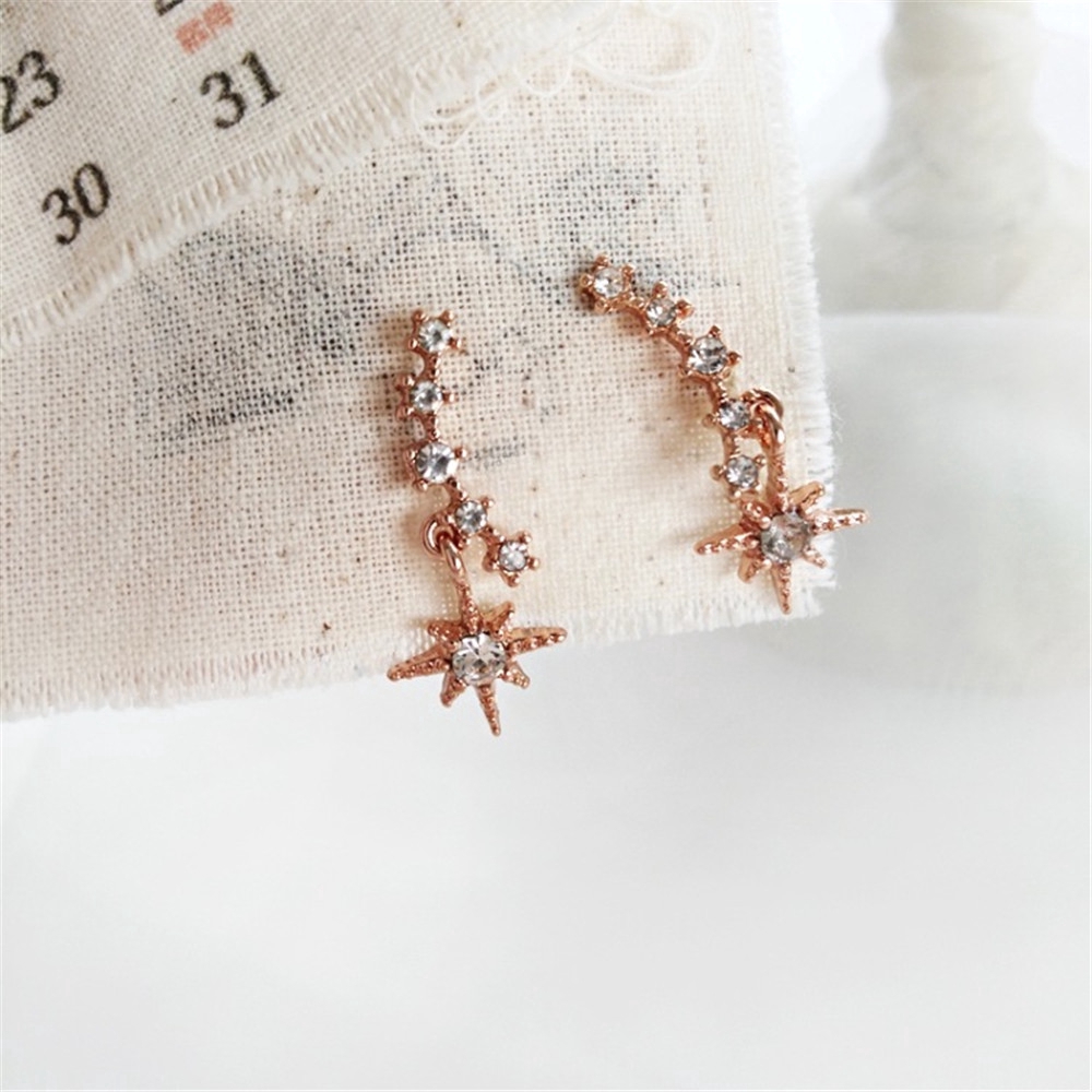 1 Đôi Bông Tai Hình Ngôi Sao Phong Cách Hàn Quốc