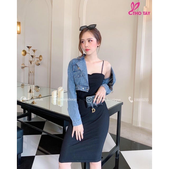 Áo Khoác Bò Jeans Lửng Croptop Nữ Cao Cấp Cổ Vest Túi Hộp Đậm Chất Thời Trang - Hàng có sẵn | BigBuy360 - bigbuy360.vn