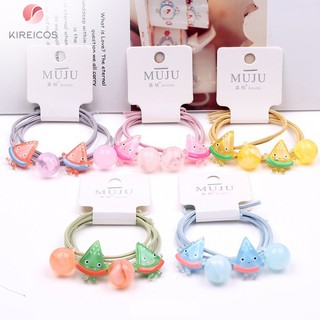 Set 2 Sợi Dây Cột Cột Tóc Cho Bé Hình Trái Cây B329