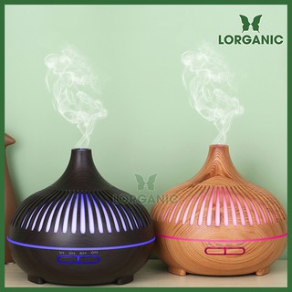 Combo máy khuếch tán/ máy xông tinh dầu Lorganic Giọt Nước Sọc FX2073 - Có remote + tinh dầu sả chanh Lorganic 10ml