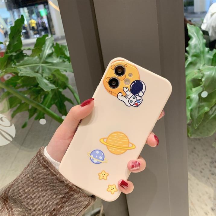 Ốp lưng iphone cạnh vuông in hình viền Space Astronaut 7plus/8plus/x/xs/11/11promax/12/12promax - DT08 Dino Case