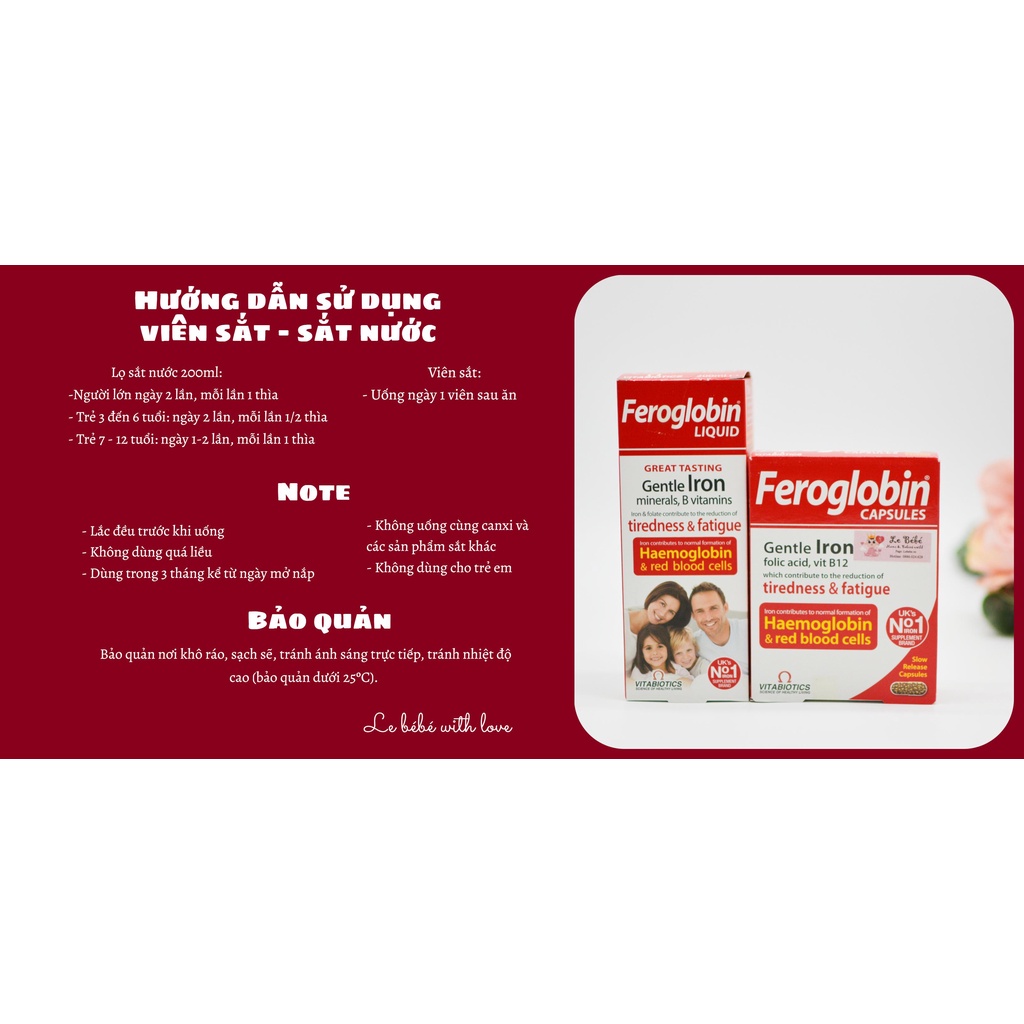 Sắt cho mẹ bầu bú - Feroglobin Iron