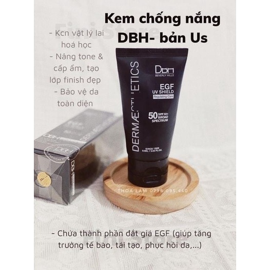 Kem chống nắng DBH EGF UV SHIELD SPF50+ PA +++ 60ml ( TEM VÀNG BẢN MỸ ) GentsOfficialStore
