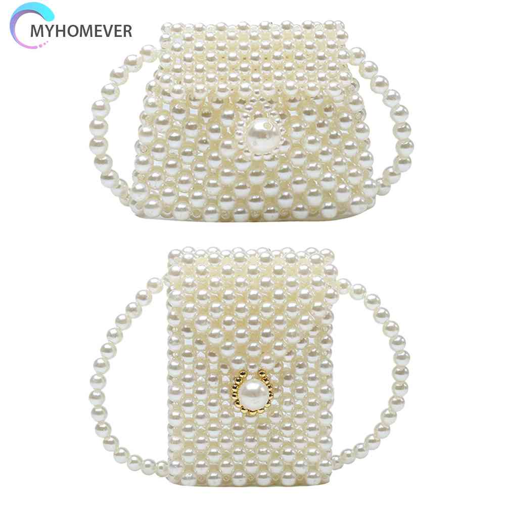 Túi Đeo Chéo Mini Đính Ngọc Trai Thời Trang Sành Điệu Cho Nữ