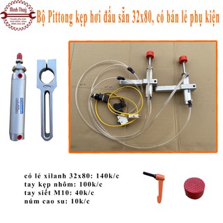 Bộ Pittong kẹp hơi đấu sẵn 32x80, có bán lẻ phụ kiện
