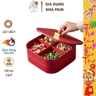 Hộp Mứt Tết 2023 Mới Nhất Hộp Đựng Mứt Tết, Bánh Kẹo Tết Giả Da 1 Tầng Và 2 Tầng Kiểu Dáng Sang Trọng, Tinh Tế