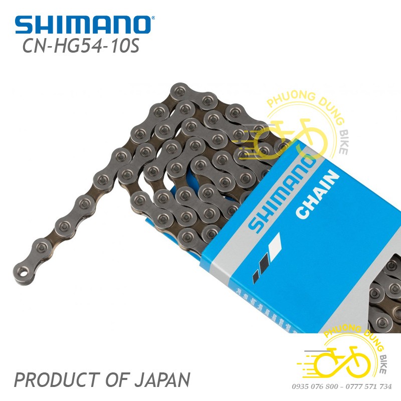 Xích sên xe đạp Shimano Deore CN HG54 10 speed - Fullbox Hàng Chính Hãng