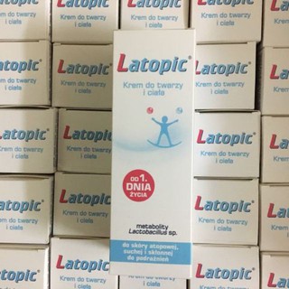Kem dưỡng ẩm, dịu ngứa da dị ứng/kích ứng da mặt và toàn thân Latopic Face and Body cream 75ml