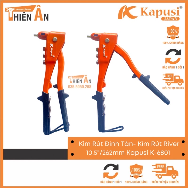 Kìm Rút Đinh Tán- Kìm Rút River Mỏ Dài 10.5"/262mm Nhật Bản Kapusi K-6801