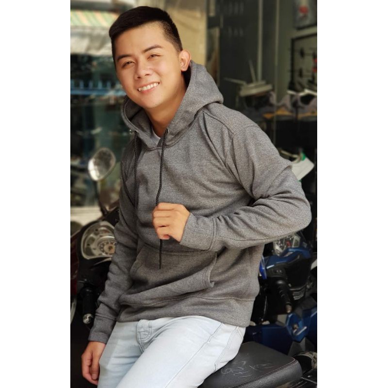 Áo Hoodie ♥️FREESHIP♥️ Nỉ Trơn Unisex -  Màu xám Đậm | BigBuy360 - bigbuy360.vn