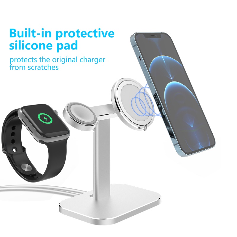 Đế Sạc Điện Thoại Không Dây 2 Trong 1 Cho iWatch 12