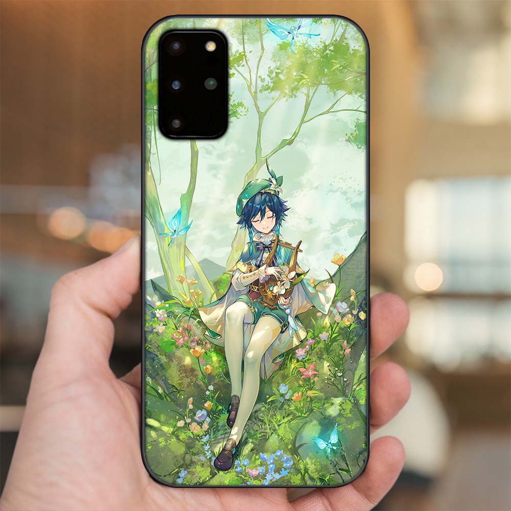 Ốp lưng Samsung S20 Plus viền đen in hình Venti Genshin Impact