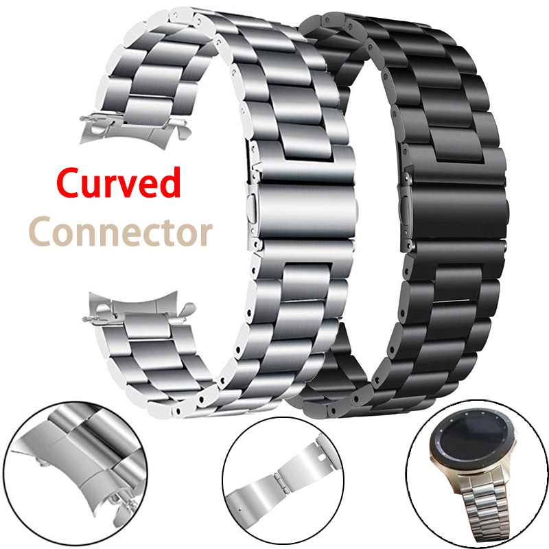 Đầu nối cong 22mm dây đeo thép không gỉ cho đồng hồ Samsung 3 45mm Galaxy 46MM Gear S3 Classic Frontier Galaxy Watch 3