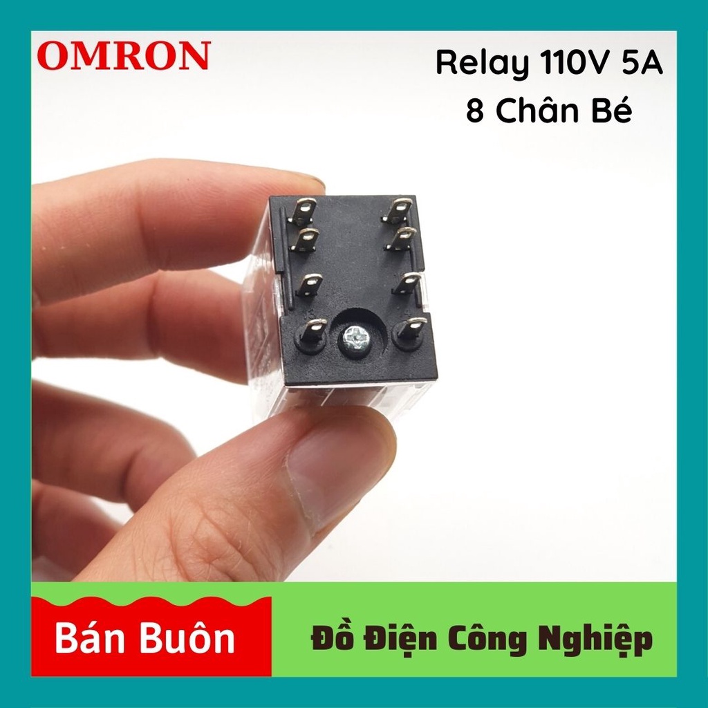 Relay omron 110v 8 chân, rơ le trung gian 110v