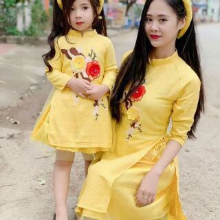 Set áo dài mẹ và bé