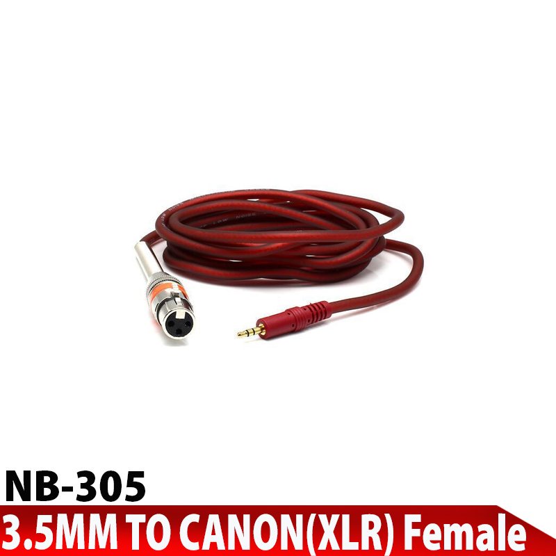 [Mã ELHACE giảm 4% đơn 300K] Dây Cáp âm thanh 3.5mm to Canon ( AUX-XLR chân âm) dài 2.5m NB305