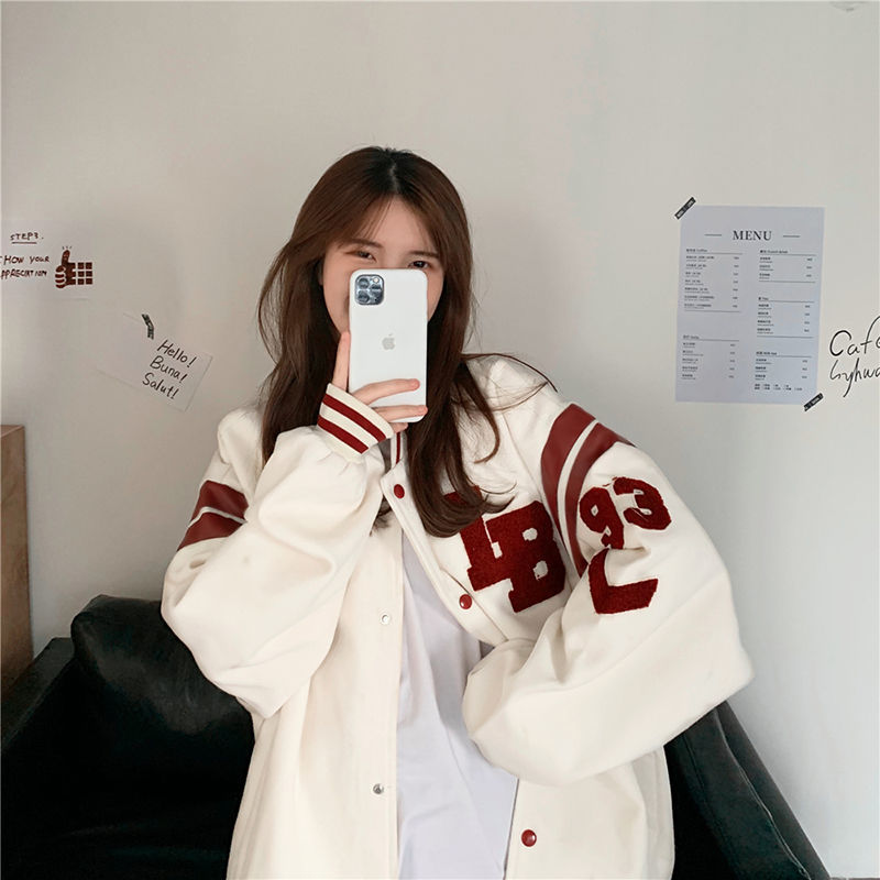 Áo Khoác Bóng Chày Form Rộng Phong Cách Hàn Quốc Cho Nữ | BigBuy360 - bigbuy360.vn