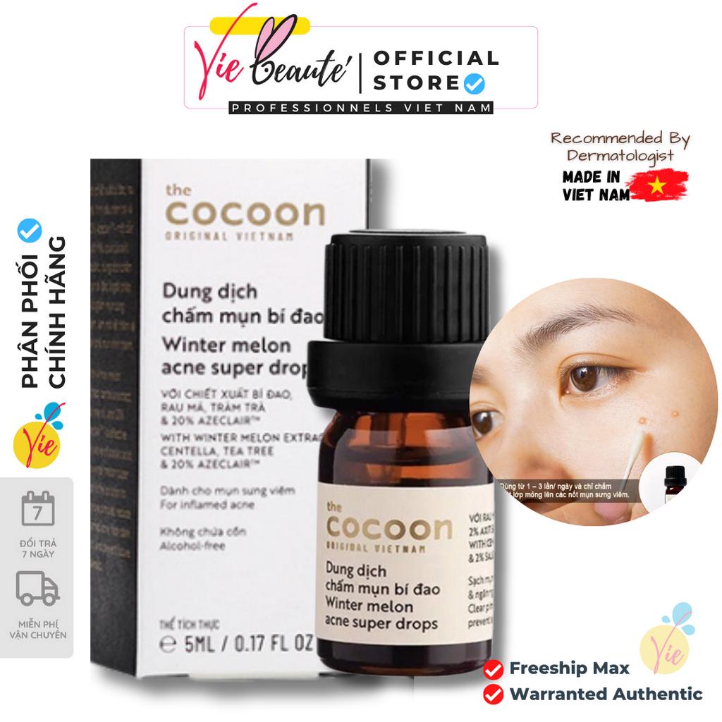 Dung Dịch Chấm Mụn Bí Đao Cocoon - Hỗ Trợ Giảm Mụn, Sạch Mụn The Cocoon Winter Melon Acne Super Drops 5ml