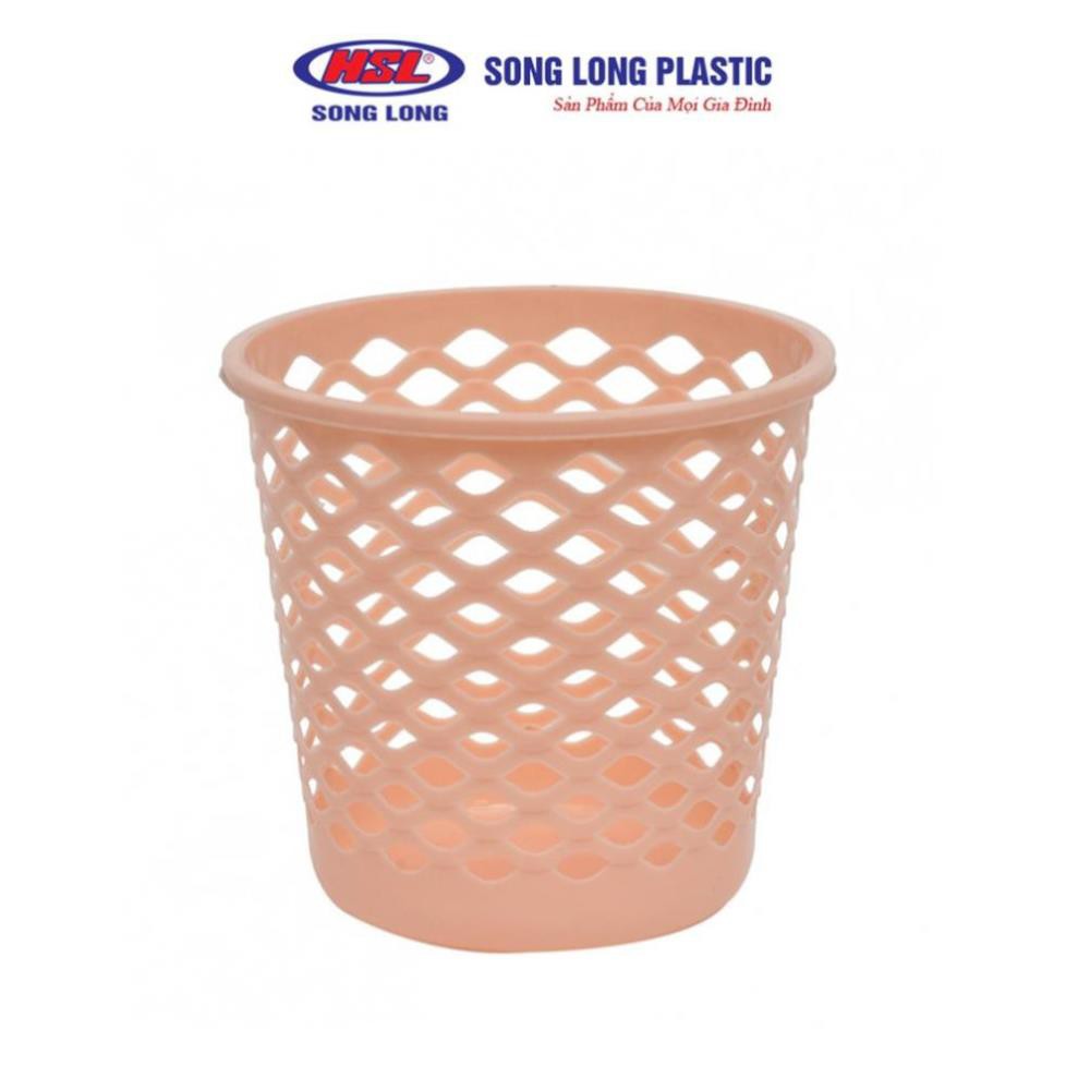 Giỏ đựng rác nhựa tròn size nhỏ Song Long Plastic đa năng tiện dụng - 2409